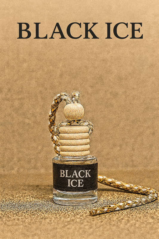 Black Ice Reed Car Air Freshener - Premium Citrus & Musk Scent